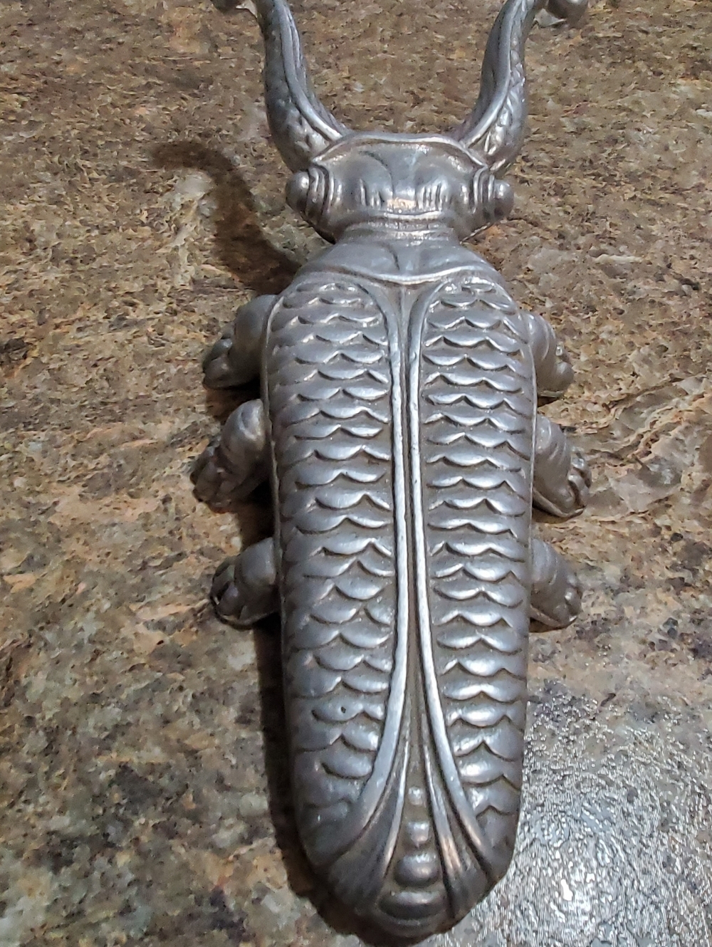 VINTAGE BEETLE CAST METAL ALUMINUM BOOT JACK. COLLECTIBLE. REMOVE BOOTS - Picture 7 of 8